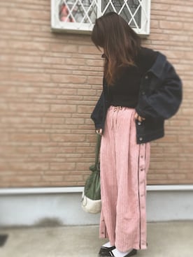 「w closet」｜「アイテム（その他アウター）」を使った、はなさん（レディース・164cm）の冬コーディネート
