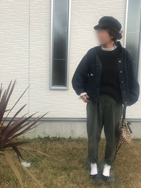 「袖ボリューム」｜「アイテム（その他アウター）」を使った、はなさん（レディース・164cm）の春コーディネート