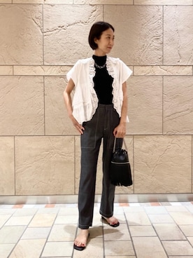 奥澤　朋子さん（レディース・165cm）の夏コーディネート