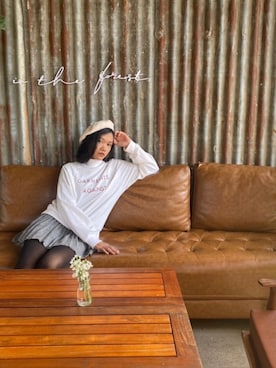 「travel」｜「アイテム（帽子）」を使った、Anh Thư Bùiさん（レディース・165cm）の冬コーディネート