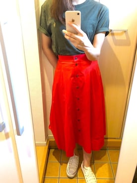 「アクティブ」｜「アイテム（スカート）」を使った、ミルキーフライさん（レディース・157cm）の春コーディネート