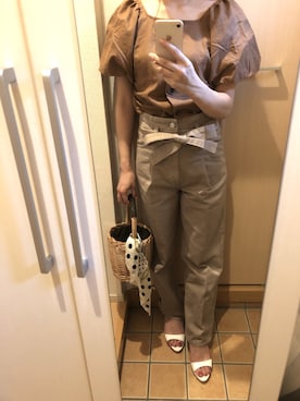 「お買い物」｜「アイテム（サンダル）」を使った、ミルキーフライさん（レディース・157cm）の夏コーディネート