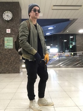 「OUTERKNOWN（アウターノーン）のアイテム」を使った、BillyBob さん（メンズ・174cm）の春コーディネート