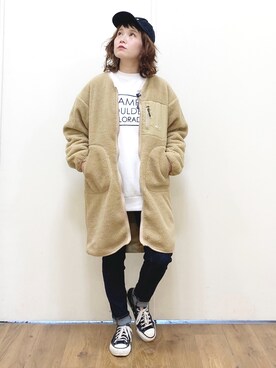 「CAMP7（キャンプセブン）のアイテム（ブルゾン）」を使った、m@さん（レディース・155cm）の秋コーディネート