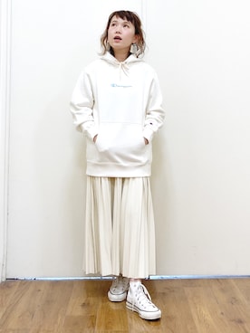 「チャンピオン パーカー」｜m@さん（レディース・155cm）の秋コーディネート