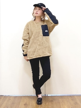 「CAMP7」｜「アイテム（その他）」を使った、m@さん（レディース・155cm）の秋コーディネート