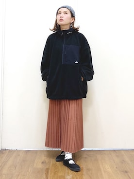 「CAMP7」｜「アイテム（その他）」を使った、m@さん（レディース・155cm）の秋コーディネート
