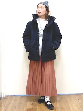 「CAMP7」｜「アイテム（その他）」を使った、m@さん（レディース・155cm）の秋コーディネート