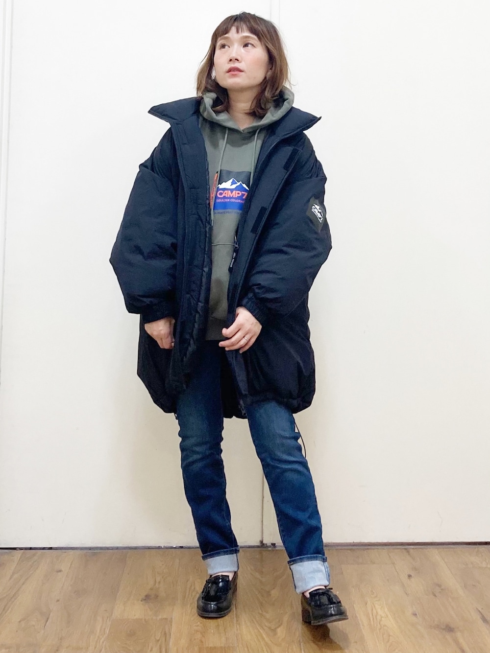 Camp7のダウンジャケット M ネイビー Amazon.co.jp: CAMP7(キャンプ7