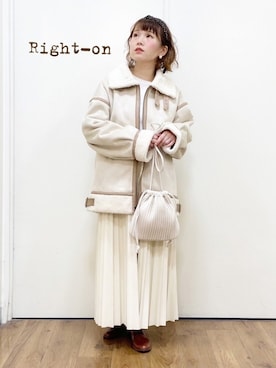 「カチューシャコーデ」｜「アイテム（ジャケット/アウター）」を使った、m@さん（レディース・155cm）の冬コーディネート