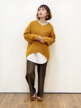 「Handmade（ハンドメイド）のアイテム」を使った、m@さん（レディース・155cm）の冬コーディネート