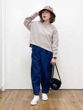 「メガネ女子」｜「アイテム（アンサンブル）」を使った、m@さん（レディース・155cm）の冬コーディネート