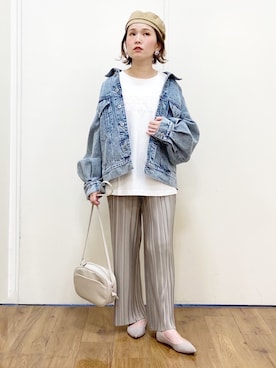 「RAG MACHINE（ラグマシーン）のアイテム（ジャケット/アウター）」を使った、m@さん（レディース・155cm）の春コーディネート