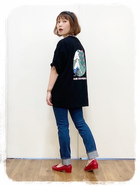 「半袖」｜「アイテム（その他）」を使った、m@さん（レディース・155cm）の春コーディネート