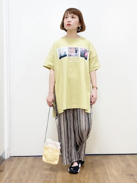 「アイテム（その他パンツ）」を使った、m@さん（レディース・155cm）の春コーディネート