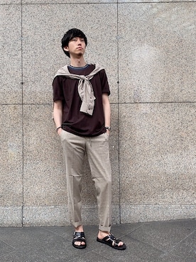 「HAMILTON（ハミルトン）のアイテム（腕時計）」を使った、kikuyasuさん（メンズ・175cm）の夏コーディネート