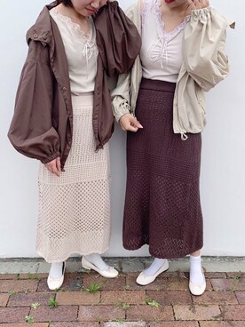 「NICE CLAUP（ナイスクラップ）のアイテム（マウンテンパーカー）」を使った、MANAMIさん（レディース・165cm）の夏コーディネート