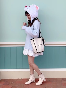 「ディズニーコーデ」｜「アイテム（チュニック）」を使った、MANAMIさん（レディース・165cm）の秋コーディネート