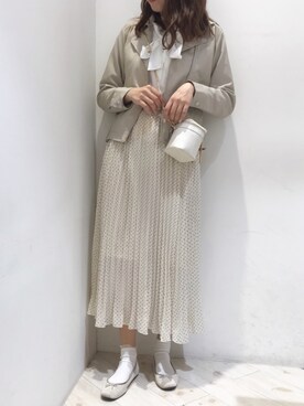 「NICE CLAUP（ナイスクラップ）のアイテム（ライダースジャケット）」を使った、MANAMIさん（レディース・165cm）の冬コーディネート