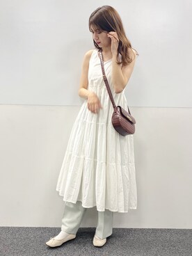 「NICE CLAUP（ナイスクラップ）のアイテム（ワンピース/ドレス）」を使った、MANAMIさん（レディース・165cm）の春コーディネート