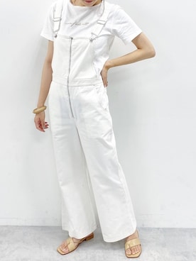 「NICE CLAUP（ナイスクラップ）のアイテム（オールインワン・サロペット）」を使った、MANAMIさん（レディース・165cm）の夏コーディネート