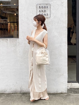 MANAMIさんの「メッシュレースBACKリボンワンピース（Kastane）」を使ったコーディネート