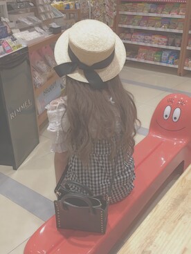 「BUBBLES（バブルス）のアイテム（帽子）」を使った、saepiさん（レディース・149cm）の夏コーディネート