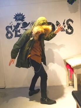 「WEGO（ウィゴー）のアイテム（ウォレットチェーン）」を使った、JGさん（メンズ・176cm）の秋コーディネート