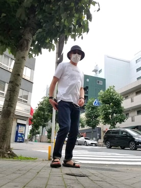 「ROXD（ロッド）のアイテム（アクセサリー）」を使った、JGさん（メンズ・176cm）の夏コーディネート