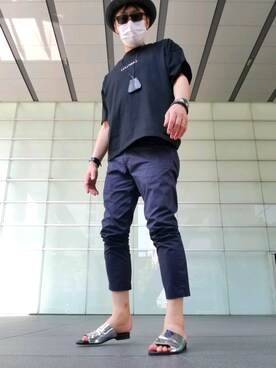 「ROXD（ロッド）のアイテム（アクセサリー）」を使った、JGさん（メンズ・176cm）の夏コーディネート