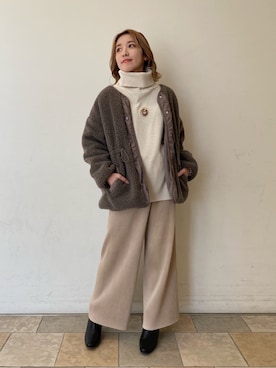 「prose verse（プロズヴェール）のアイテム（ブルゾン）」を使った、suzuさん（レディース・159cm）の冬コーディネート