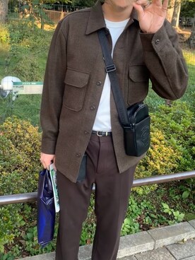 「セットアップ風」｜「アイテム（その他アウター）」を使った、キヨタさん（メンズ・175cm）の秋コーディネート