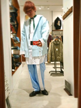 「PADRONE（パドローネ）のアイテム（その他シューズ）」を使った、いしげ　りょうさん（メンズ・182cm）の春コーディネート