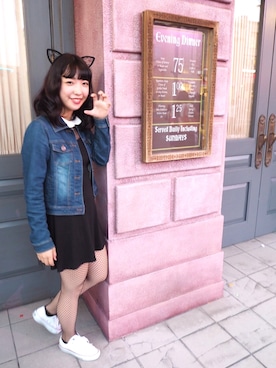 「CECIL McBEE（セシルマクビー）のアイテム（デニムジャケット）」を使った、 yume❥❥さん（レディース・160cm）の秋コーディネート