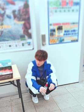 「だぼだぼ」｜「アイテム（ナイロンジャケット）」を使った、Kaiさん（メンズ・182cm）の冬コーディネート