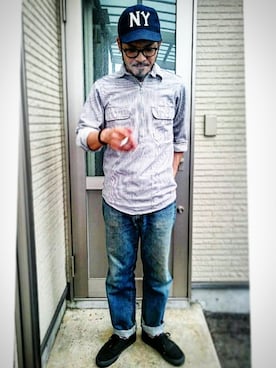 「Prentiss（プレンティス）のアイテム」を使った、sawaさん（メンズ・172cm）の春コーディネート