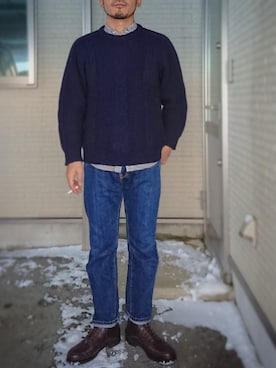 「Power House（パワーハウス）のアイテム」を使った、sawaさん（メンズ・172cm）の冬コーディネート