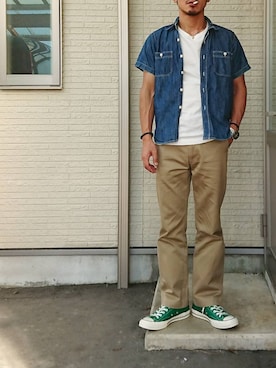 「Good On（グッドオン）のアイテム」を使った、sawaさん（メンズ・172cm）の秋コーディネート