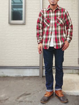 「BIG YANK（ビッグヤンク）のアイテム」を使った、sawaさん（メンズ・172cm）の秋コーディネート