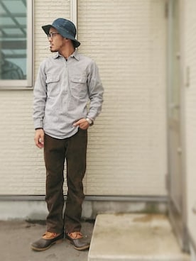「東洋エンタープライズ（トーヨーエンタープライズ）のアイテム（その他）」を使った、sawaさん（メンズ・172cm）の秋コーディネート