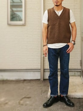 「秋のブラウンスタイル」｜「アイテム（アクセサリー）」を使った、sawaさん（メンズ・172cm）の秋コーディネート