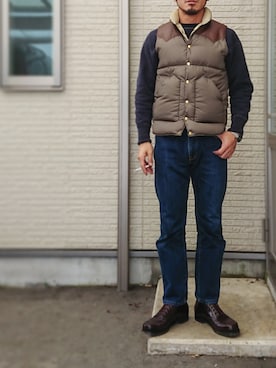 「Power House（パワーハウス）のアイテム」を使った、sawaさん（メンズ・172cm）の冬コーディネート