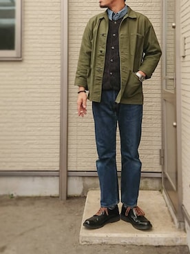 「BROWN'S BEACH JACKET（ブラウンズビーチジャケット）のアイテム（トップス）」を使った、sawaさん（メンズ・172cm）の春コーディネート