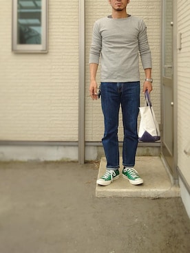 「LEMINOR（ルミノール）のアイテム」を使った、sawaさん（メンズ・172cm）の春コーディネート