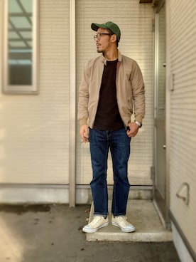「スイングトップ」｜「Levi's（リーバイス）のアイテム」を使った、sawaさん（メンズ・172cm）の秋コーディネート