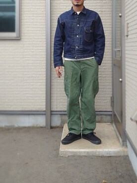 「orSlow（オアスロウ）のアイテム」を使った、sawaさん（メンズ・172cm）の春コーディネート