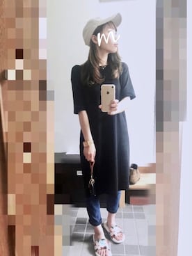 「アイテム（キーケース/キーアクセサリー、オレンジ系）」を使った、m⋆mさん（レディース・154cm）の夏コーディネート