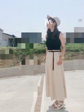 「SCALA（スカラ）のアイテム（アクセサリー）」を使った、m⋆mさん（レディース・154cm）の夏コーディネート