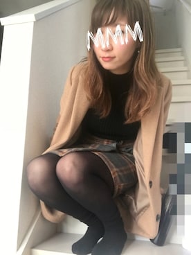 m⋆mさん（レディース・154cm）の冬コーディネート