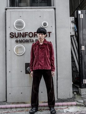 「FACETASM（ファセッタズム）のアイテム」を使った、三上翼さん（メンズ・177cm）の秋コーディネート